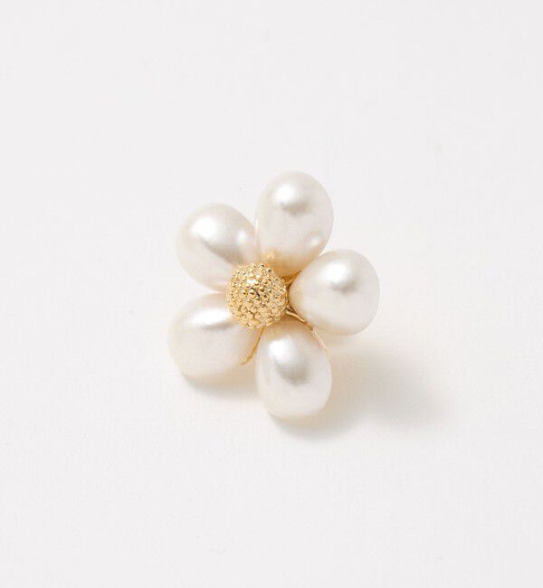 UNITED ARROWS「イミテーションパール フラワー ピアス」|ピアス|