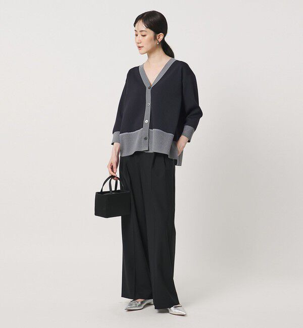UNITED ARROWS「8分袖 ミニマル 2WAY カーディガン ‐ウォッシャブル‐」|カーディガン|