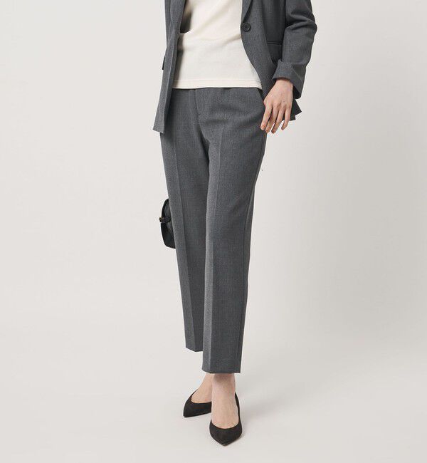 UNITED ARROWS「ダブルクロス スリムパンツ ‐ストレッチ ウォッシャブル‐」|スラックス|
