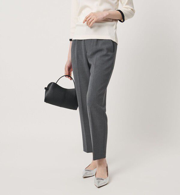 UNITED ARROWS「ダブルクロス スリムパンツ ‐ストレッチ ウォッシャブル‐」|スラックス|