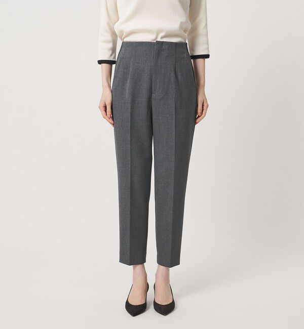 UNITED ARROWS「ダブルクロス スリムパンツ ‐ストレッチ ウォッシャブル‐」|スラックス|