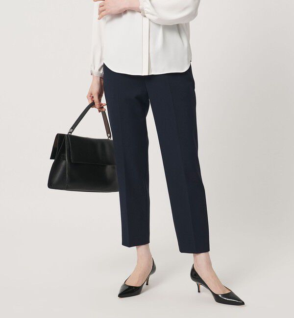 UNITED ARROWS「ダブルクロス スリムパンツ ‐ストレッチ ウォッシャブル‐」|スラックス|