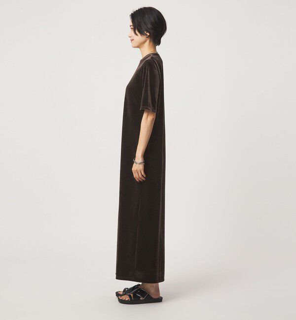 UNITED ARROWS green label relaxing「ベロア ショートスリーブ ワンピース」|ワンピース|