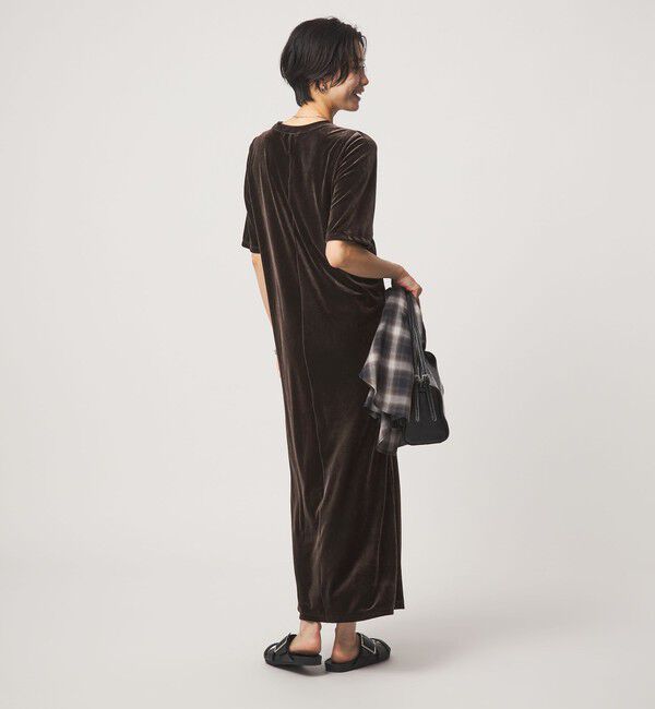 UNITED ARROWS green label relaxing「ベロア ショートスリーブ ワンピース」|ワンピース|