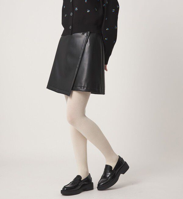 EMMEL REFINES「＜EMMEL REFINES＞EM レザーライク ラップ ミニスカート」|スカート|