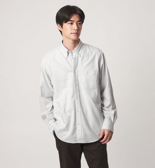 UNITED ARROWS green label relaxing「ナチュラルフィット ビエラボタンダウン 長袖 シャツ」|シャツ・ブラウス|LT.GRAY