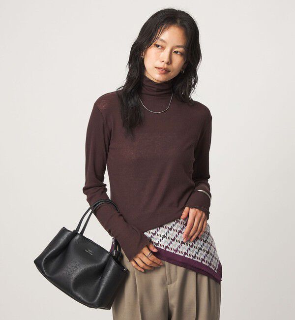 UNITED ARROWS green label relaxing「［size SHORTあり］テレコ タートルネック プルオーバー」|Tシャツ・カットソー|DK.BROWN