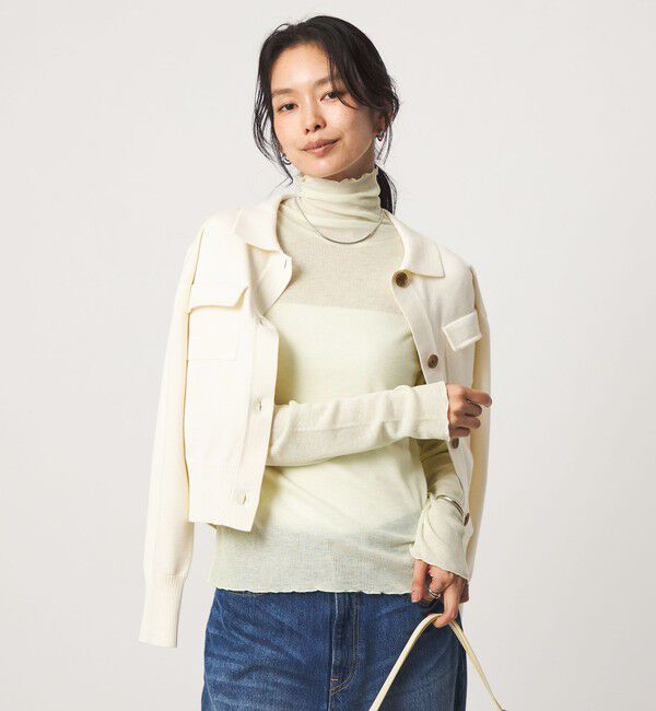 UNITED ARROWS green label relaxing「［size SHORTあり］テレコ タートルネック プルオーバー」|Tシャツ・カットソー|YELLOW