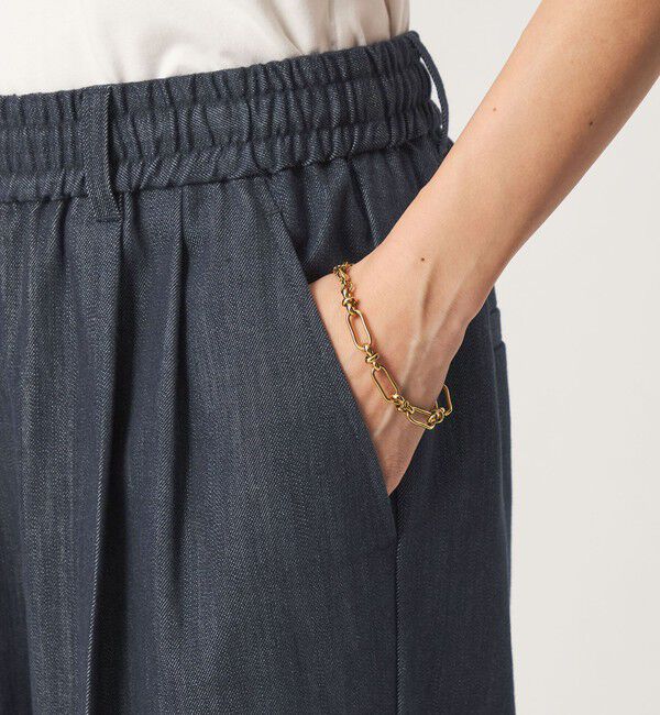 UNITED ARROWS green label relaxing「［size SHORT/TALLあり］ニーハイワイド パンツ デニム ストレッチ」|デニム|