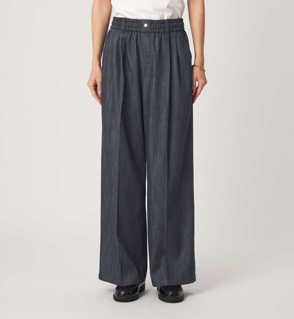 UNITED ARROWS green label relaxing「［size SHORT/TALLあり］ニーハイワイド パンツ デニム ストレッチ」|デニム|