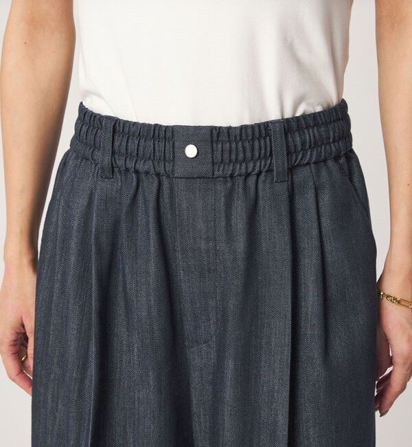 UNITED ARROWS green label relaxing「［size SHORT/TALLあり］ニーハイワイド パンツ デニム ストレッチ」|デニム|