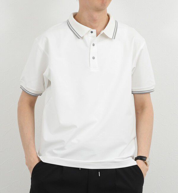 NOLLEY'S goodman「【WEB限定】【TAION/タイオン】NON DOWN BASIC JERSEY HARF SLEEVE POLO 26SS」|ポロシャツ|オフホワイト