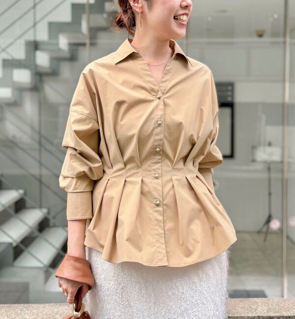 NOLLEY'S「【WEB＆一部店舗限定カラー】【GOODS BUYER 石田別注カラー】ストレッチタフタスキッパータックシャツ」|シャツ・ブラウス|