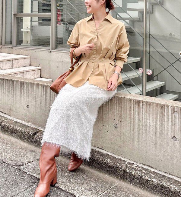 NOLLEY'S「【WEB＆一部店舗限定カラー】【GOODS BUYER 石田別注カラー】ストレッチタフタスキッパータックシャツ」|シャツ・ブラウス|