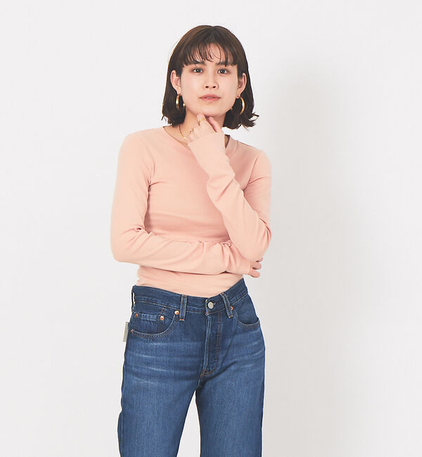 Rouge vif「丸胴フライスクルー」|Tシャツ・カットソー|ピンク