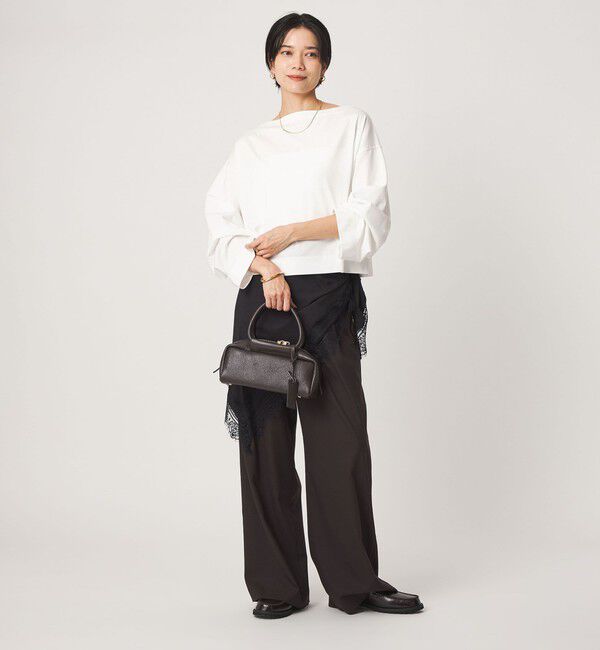UNITED ARROWS green label relaxing「＜スタイリスト兵藤千尋さんコラボ＞クロップド ワイド ロングスリーブ Tシャツ UVカット」|Tシャツ・カットソー|