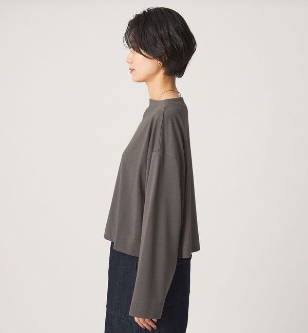 UNITED ARROWS green label relaxing「＜スタイリスト兵藤千尋さんコラボ＞クロップド ワイド ロングスリーブ Tシャツ UVカット」|Tシャツ・カットソー|