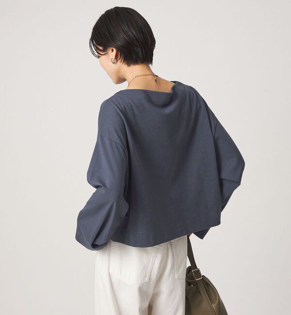 UNITED ARROWS green label relaxing「＜スタイリスト兵藤千尋さんコラボ＞クロップド ワイド ロングスリーブ Tシャツ UVカット」|Tシャツ・カットソー|