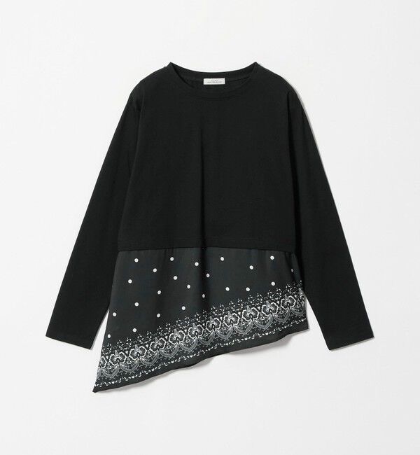 UNITED ARROWS green label relaxing「スカーフ ドッキング TEE」|Tシャツ・カットソー|BLACK