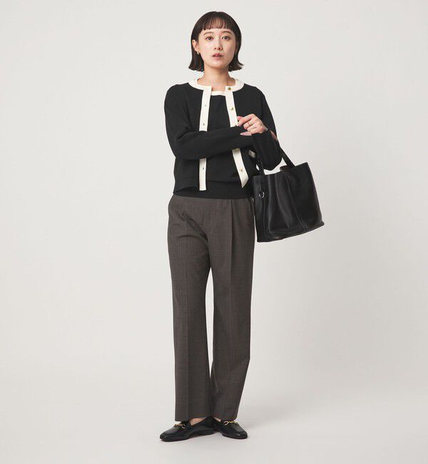 UNITED ARROWS green label relaxing「フォルム ノーカラー ニット カーディガン」|カーディガン|