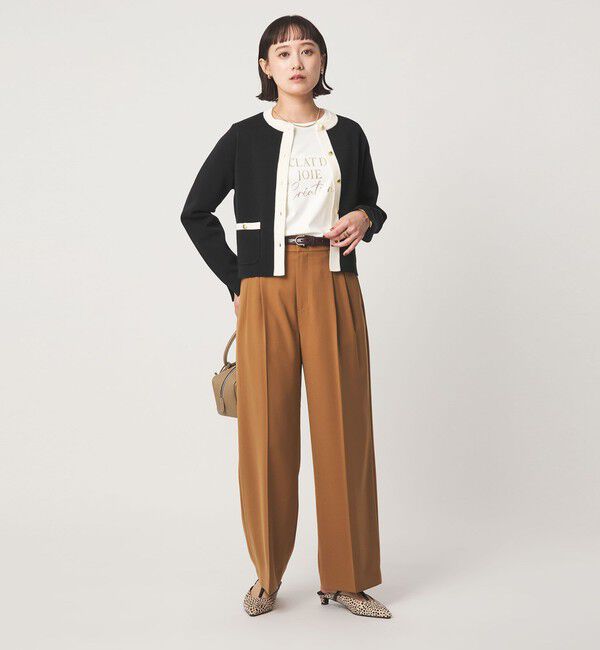 UNITED ARROWS green label relaxing「フォルム ノーカラー ニット カーディガン」|カーディガン|