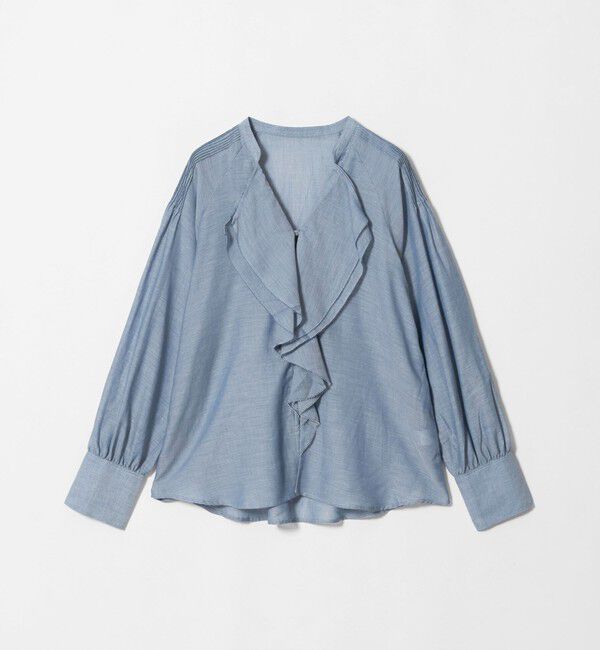 UNITED ARROWS green label relaxing「ラッフル ギャザー ブラウス」|シャツ・ブラウス|COBALT