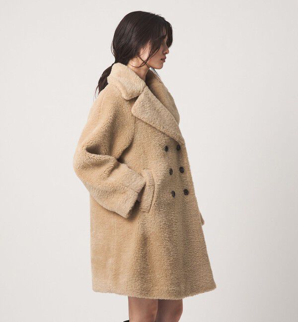 EMMEL REFINES「＜EMMEL REFINES＞EM Wボタン Aライン フェイクファーコート」|その他|
