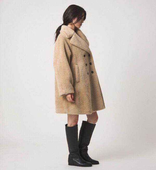 EMMEL REFINES「＜EMMEL REFINES＞EM Wボタン Aライン フェイクファーコート」|その他|