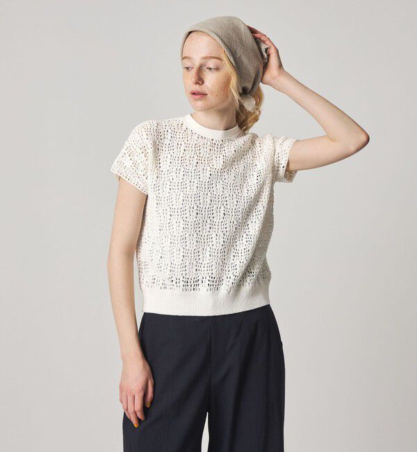 STEVEN ALAN「＜Steven Alan＞ハンド ニット ショートスリーブ プルオーバー」|ニット・セーター|