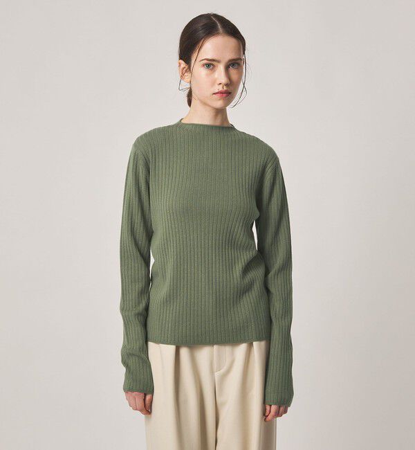 STEVEN ALAN「＜Steven Alan＞コットン カシミヤ ボトルネック ニット」|ニット・セーター|OLIVE