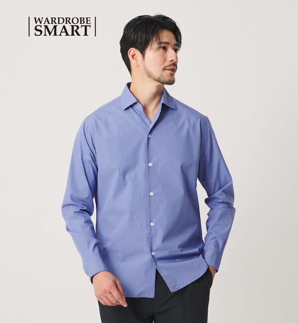 BEAUTY&YOUTH UNITED ARROWS「【WEB限定 WARDROBE SMART】コットン ワイドカラー スキッパー シャツ」|シャツ・ブラウス|COBALT