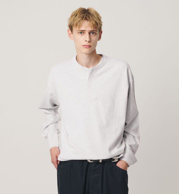 BEAUTY&YOUTH UNITED ARROWS「&rdquo;THE HEAVY&rdquo;10oz ヘビー ワイド ヘンリーネック カットソー」|Tシャツ・カットソー|LT.GRAY