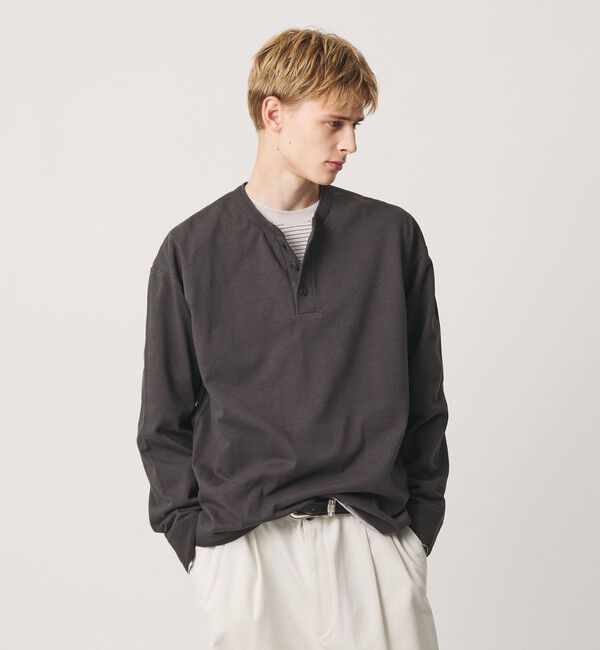 BEAUTY&YOUTH UNITED ARROWS「&rdquo;THE HEAVY&rdquo;10oz ヘビー ワイド ヘンリーネック カットソー」|Tシャツ・カットソー|