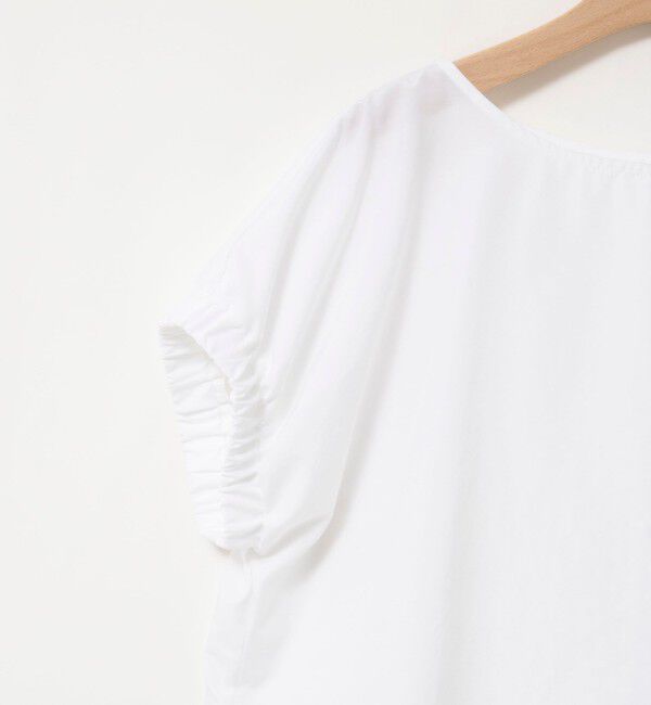 NOLLEY'S「《セットアップ対応》ウォッシャブルエクセルテックタンブラーギャザーフレンチスリーブブラウス」|シャツ・ブラウス|