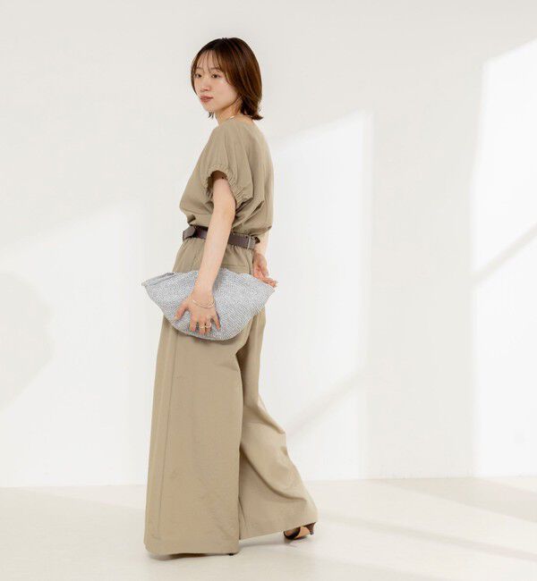 NOLLEY'S「《セットアップ対応》ウォッシャブルエクセルテックタンブラーギャザーフレンチスリーブブラウス」|シャツ・ブラウス|