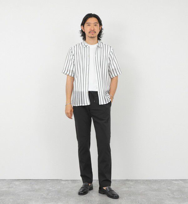 NOLLEY'S goodman「レースワンナップカラー 半袖ニットシャツ 26SS」|ニット・セーター|