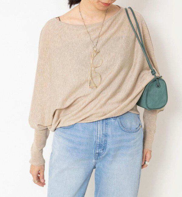 NOLLEY'S sophi「【BECシリーズ】【一部WEB限定カラーアイテム】ドレープドルマンプルオーバー」|ニット・セーター|ベージュ
