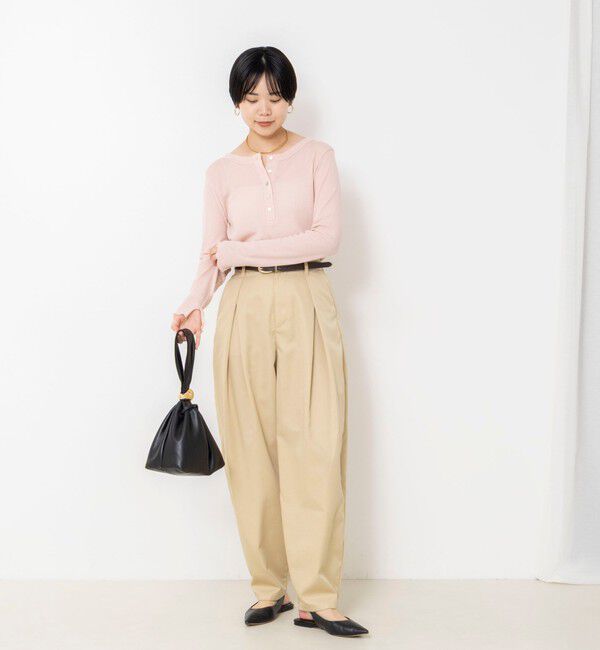 NOLLEY'S「MY STANDARDウォッシャブルリブヘンリー2WAYプルオーバー」|Tシャツ・カットソー|