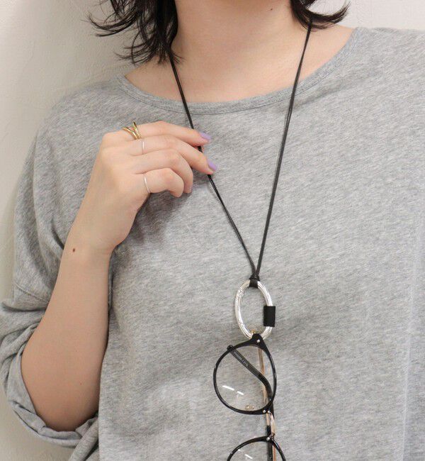 fredy emue「Oカントップコードペンダント」|ネックレス|ブラック