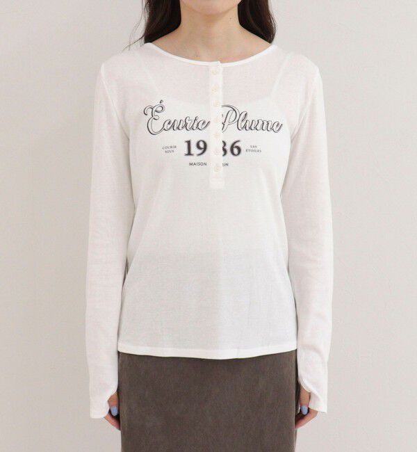 fredy emue「ヘンリーネックグラフィックロンTシャツ」|Tシャツ・カットソー|