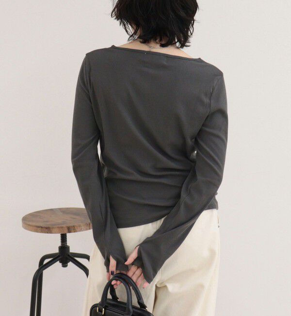 fredy emue「ヘンリーネックグラフィックロンTシャツ」|Tシャツ・カットソー|