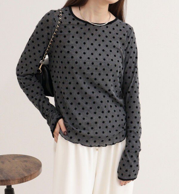 fredy emue「チュールドットロンＴシャツ」|Tシャツ・カットソー|