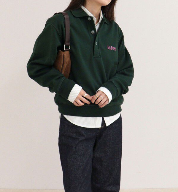 fredy emue「【L.L.Bean/エル・エル・ビーン】Portage Polo Sweatshirt」|スウェット・ジャージ|グリーン