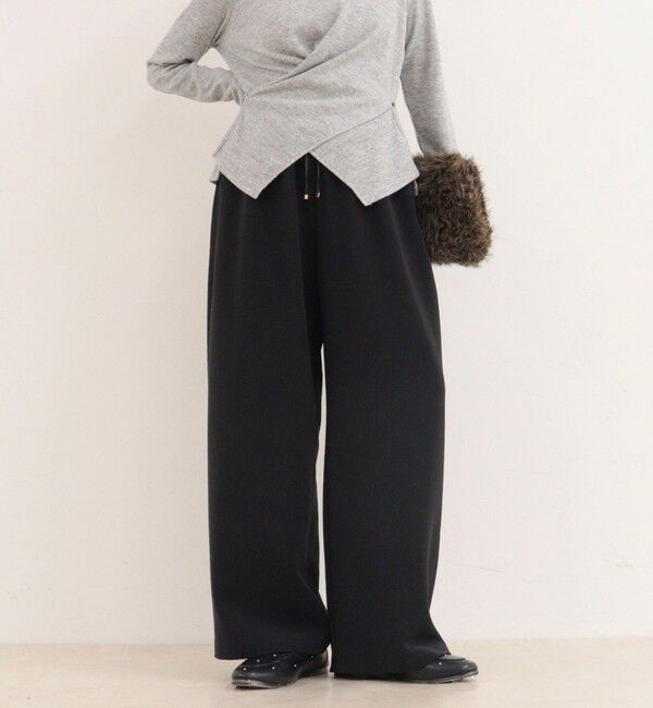 fredy emue「【リピーター続出！/4サイズ展開】とろみWarmストレートイージーパンツ」|チノ|