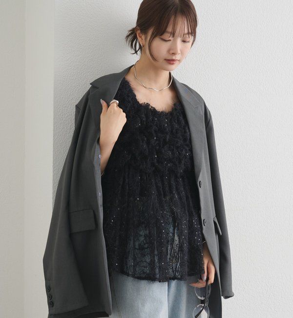  「ふわふわシャーリングチュニック」|シャツ・ブラウス|