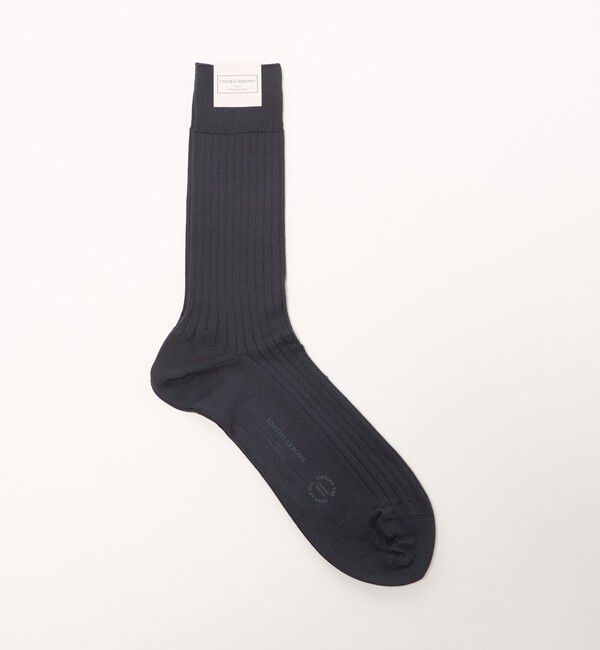 UNITED ARROWS「ソリッド リブソックス UA COZY 抗菌防臭」|ソックス|DK.GRAY
