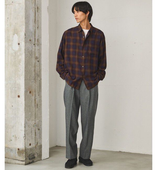 UNITED ARROWS green label relaxing「コットン レーヨン パターン ジャストルーズ レギュラーカラー 長袖 シャツ」|シャツ・ブラウス|