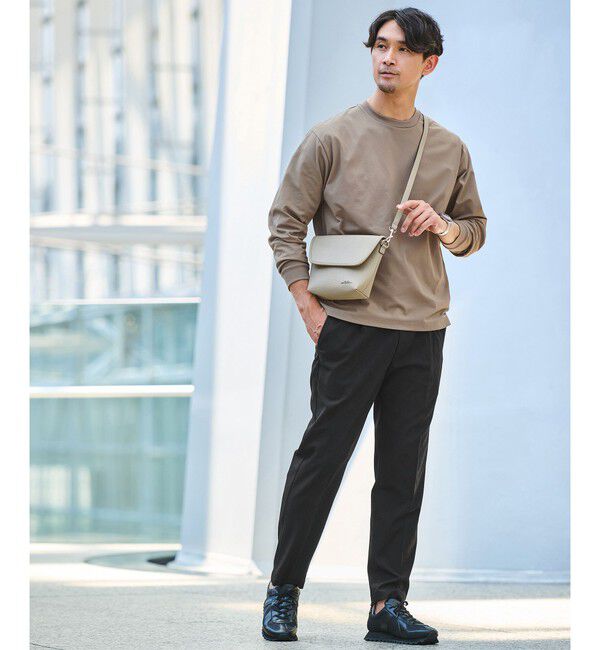 UNITED ARROWS green label relaxing「【WEB限定】JUST fit ウールライク 1プリーツ イージーパンツ -ストレッチ-」|チノ|