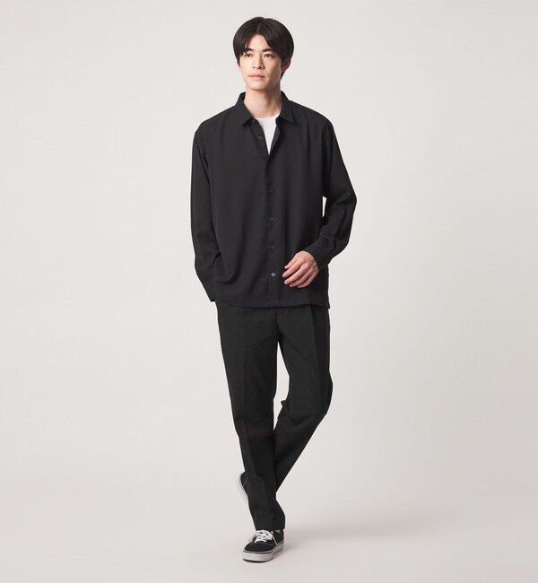 UNITED ARROWS green label relaxing「【WEB限定】JUST fit ウールライク 1プリーツ イージーパンツ -ストレッチ-」|チノ|