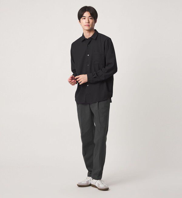 UNITED ARROWS green label relaxing「【WEB限定】JUST fit ウールライク 1プリーツ イージーパンツ -ストレッチ-」|チノ|